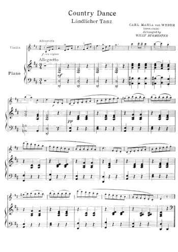 12 danses célèbres danses pour violon et piano